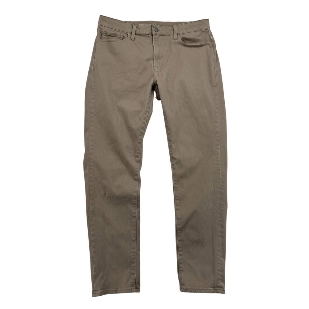 Uniqlo Ultra Stretch Skinny Fit Mens Large 33-36 Khaki Excellent Drawstring